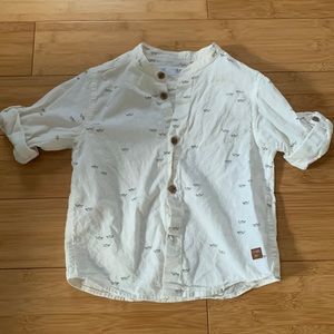 Worn once ZARA 18-24 mos linen shirt